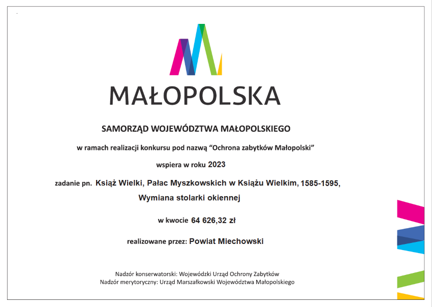 Tablica informująca o realizacji zadania ze środków Województwa Małopolskiego